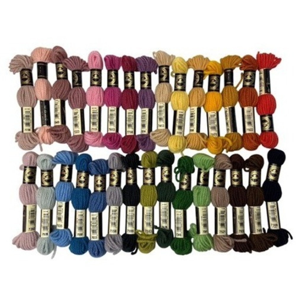 DMC Laine Colbert Tapestry Wool Yarn Skeins 30 Assorted Colors Needlepoint